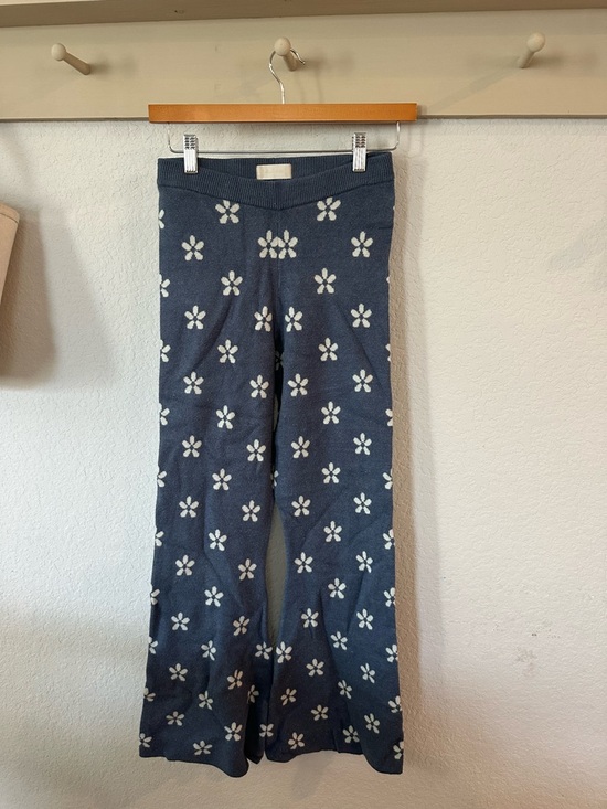 Altar'd State Pants - Altard State Floral Knit Wide-Leg Pants in Navy